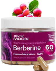 Mineral Moon berberine capsules in bottle support daily wellness routine.