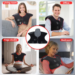 Mingraro adjustable-velcro-fit red light pad adapts to shoulders and upper back
