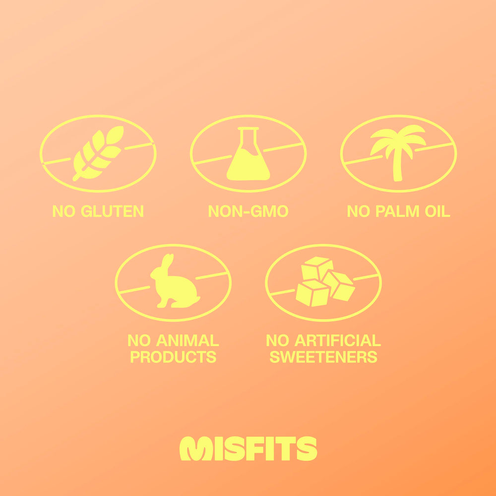 Crunchy peanut texture in Misfits Peanut Butter Fudge bar for satisfying bite.