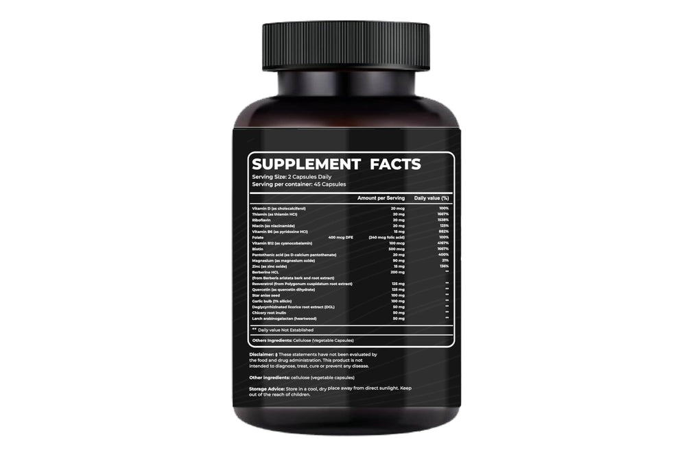 Mishas Colon Cleanse bottle back label with supplement details.