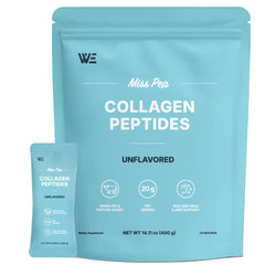 MISS PEP Collagen Peptides bottle showcases premium powder for daily beauty and joint support.