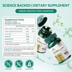 Closeup of Mission Hill Foods Lutein softgels for eye health