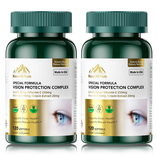 Mission Hill Vision Protection softgels provide daily eye support.