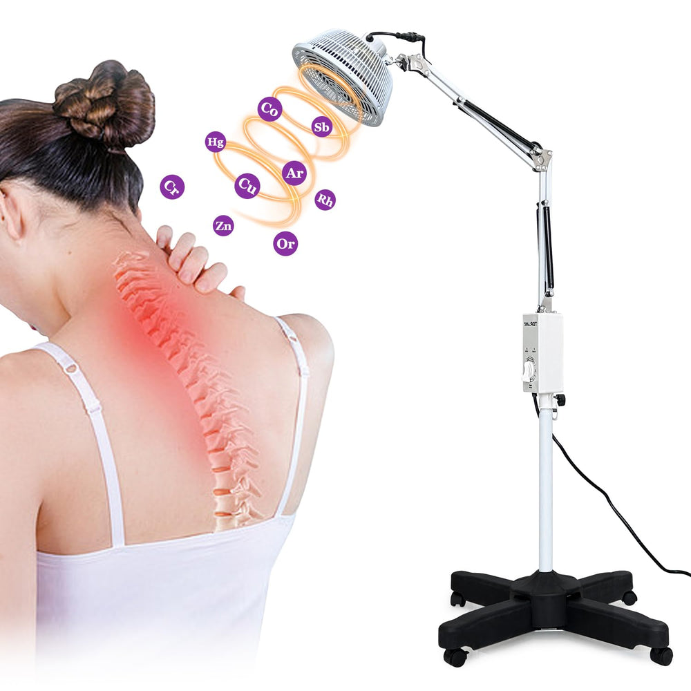 Mistuki infrared lamp base demonstrates stable design for consistent heat therapy sessions.