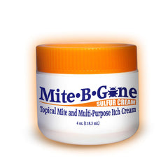 Mite-B-Gone 4oz bottle closeup for quick itch relief