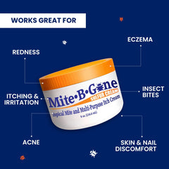 Mite-B-Gone being applied on skin for comfortable use