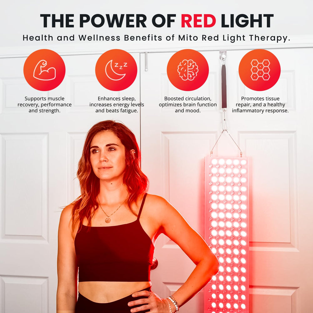 Mito Red Light Mitomax 2.0 control panel close-up with timer for convenient home use.