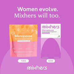 Mixhers Menopause 15-pack provides convenient daily use with no sugar.