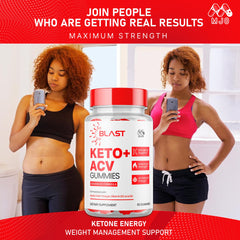 Two-pack display of MJO Blast Keto ACV Gummies.