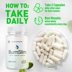 MJO Burnslim packaging label with clear product details.