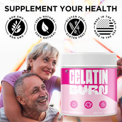 MJO Gelatin Burn Powder scoop included for easy measured daily servings.