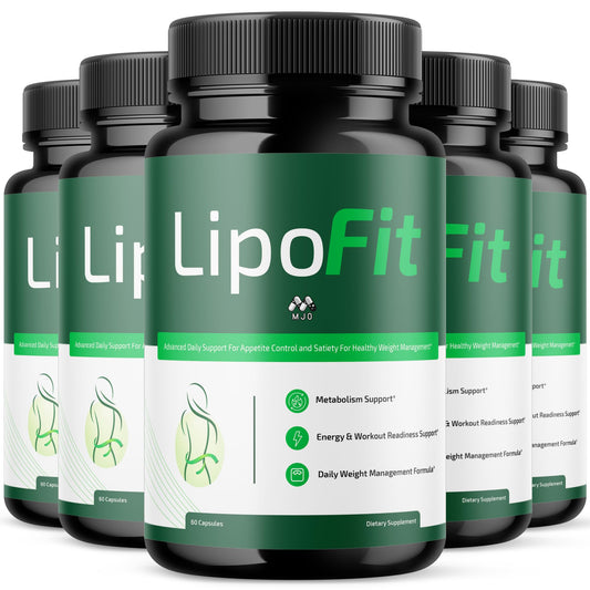 MJO Lipo Fit Capsules bottle front view for daily wellness support