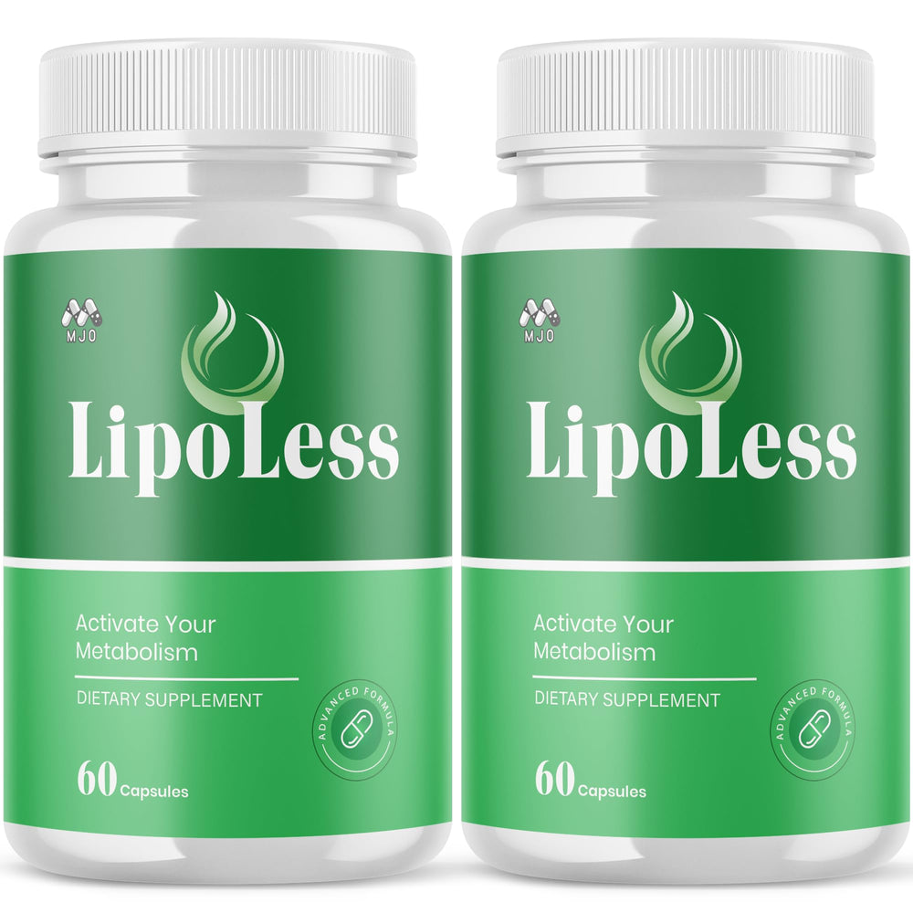 MJO LipoLess bottle front view supports daily wellness for active lifestyles.