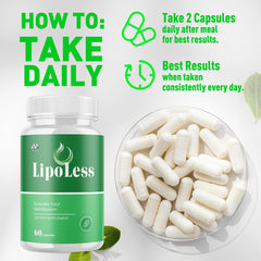 MJO LipoLess nutrition facts panel aids informed daily supplement choices.