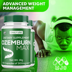 MJO Ozemburn Max packaging design ideal for active lifestyles.