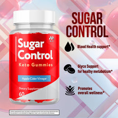 Close-up of SugarControl Apple Cider Vinegar gummies with apple flavor.