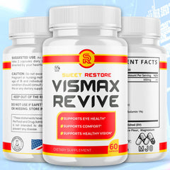 MJO Vismax Revive label detail emphasizing gluten-free formulation.
