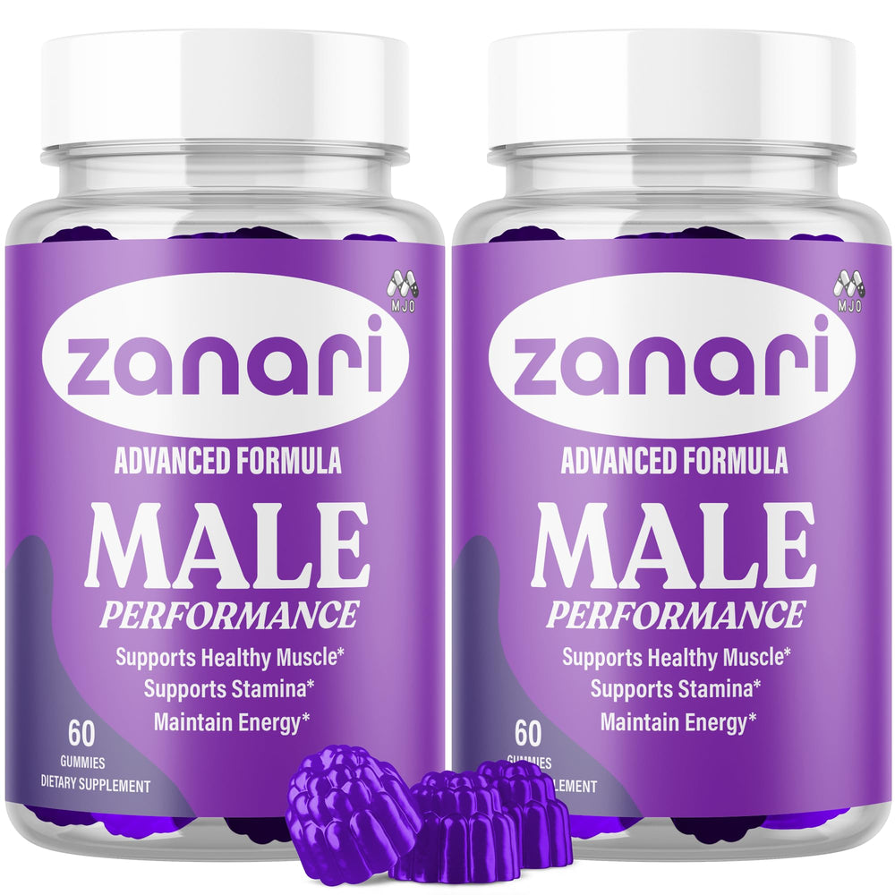 MJO Zanari Gummies two-pack front view for daily wellness.
