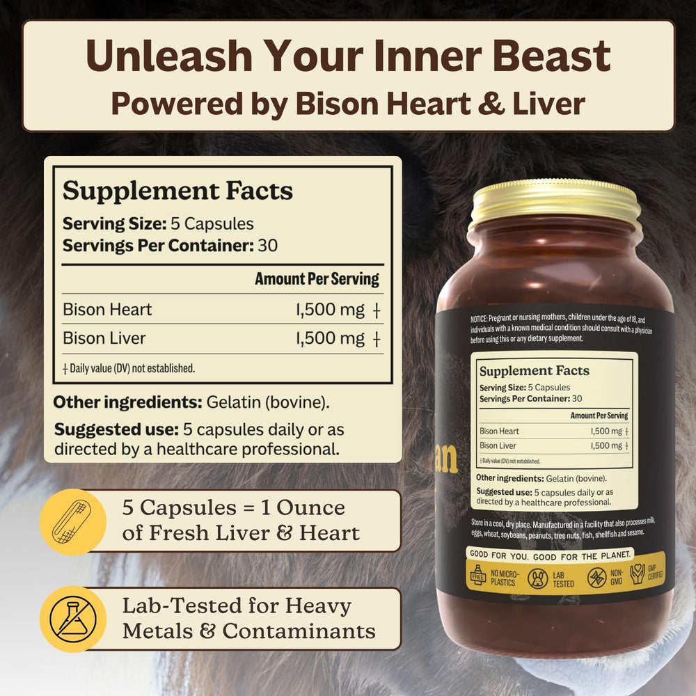 MK Supplements American Beast bison liver highlights nutrient-rich fuel for endurance