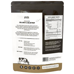 Scoop of MK Supplements chocolate powder ready to mix into drinks