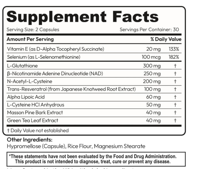 MKADI GlutaNAD+ capsules closeup shows vegan capsules for daily wellness.