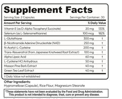 MKADI GlutaNAD+ capsules closeup shows vegan capsules for daily wellness.