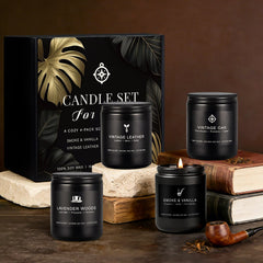 MKCLDE candles on a home office desk setup for focus