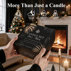 MKCLDE leather smoke oak candle with warm tones for mature mood