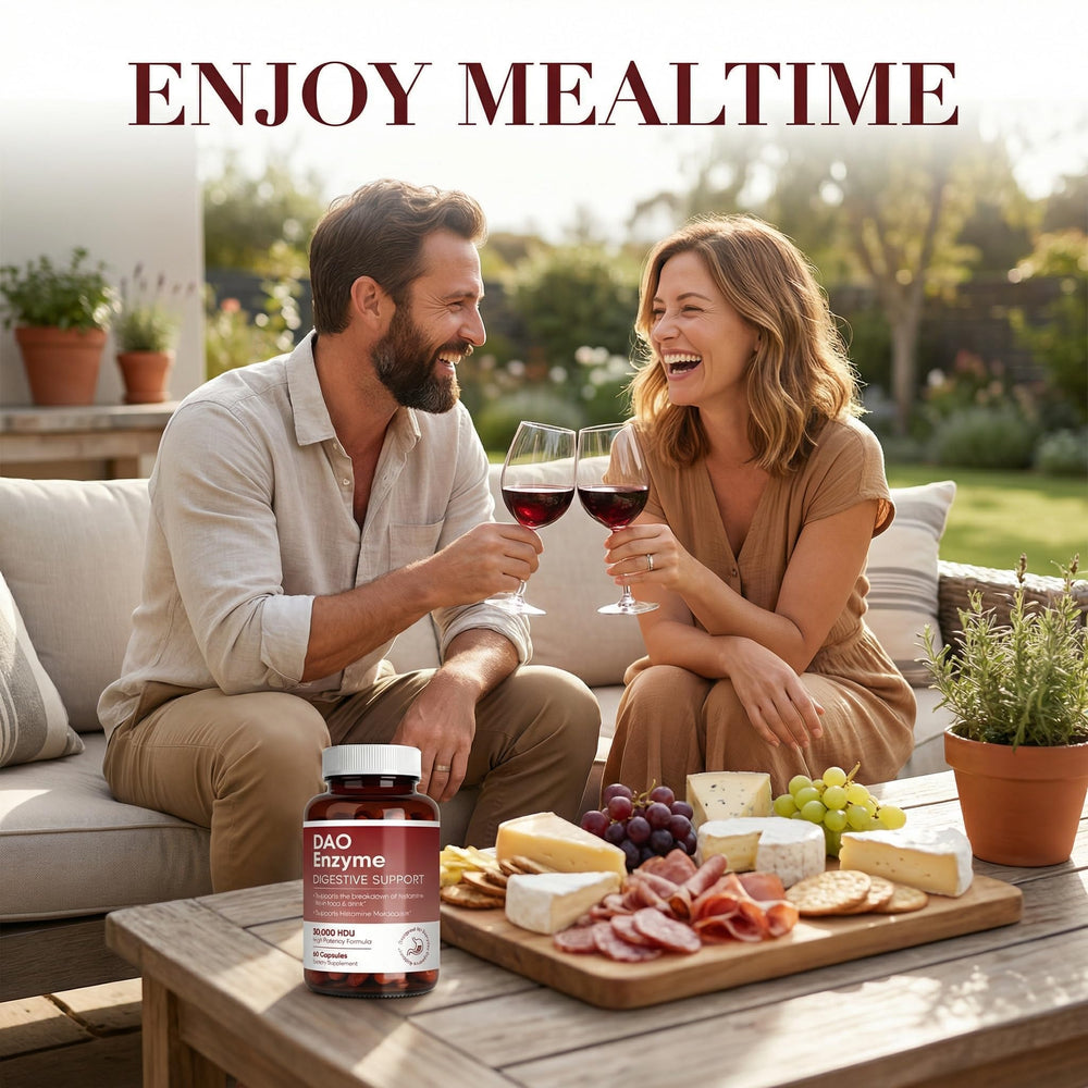 MKSUVGQ digestive scene suggests balanced meals with enzyme support.