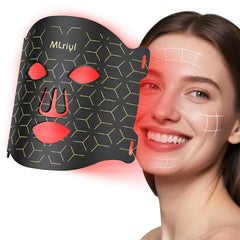 MLriyl Red Light Therapy Mask front view highlighting compact home-use design