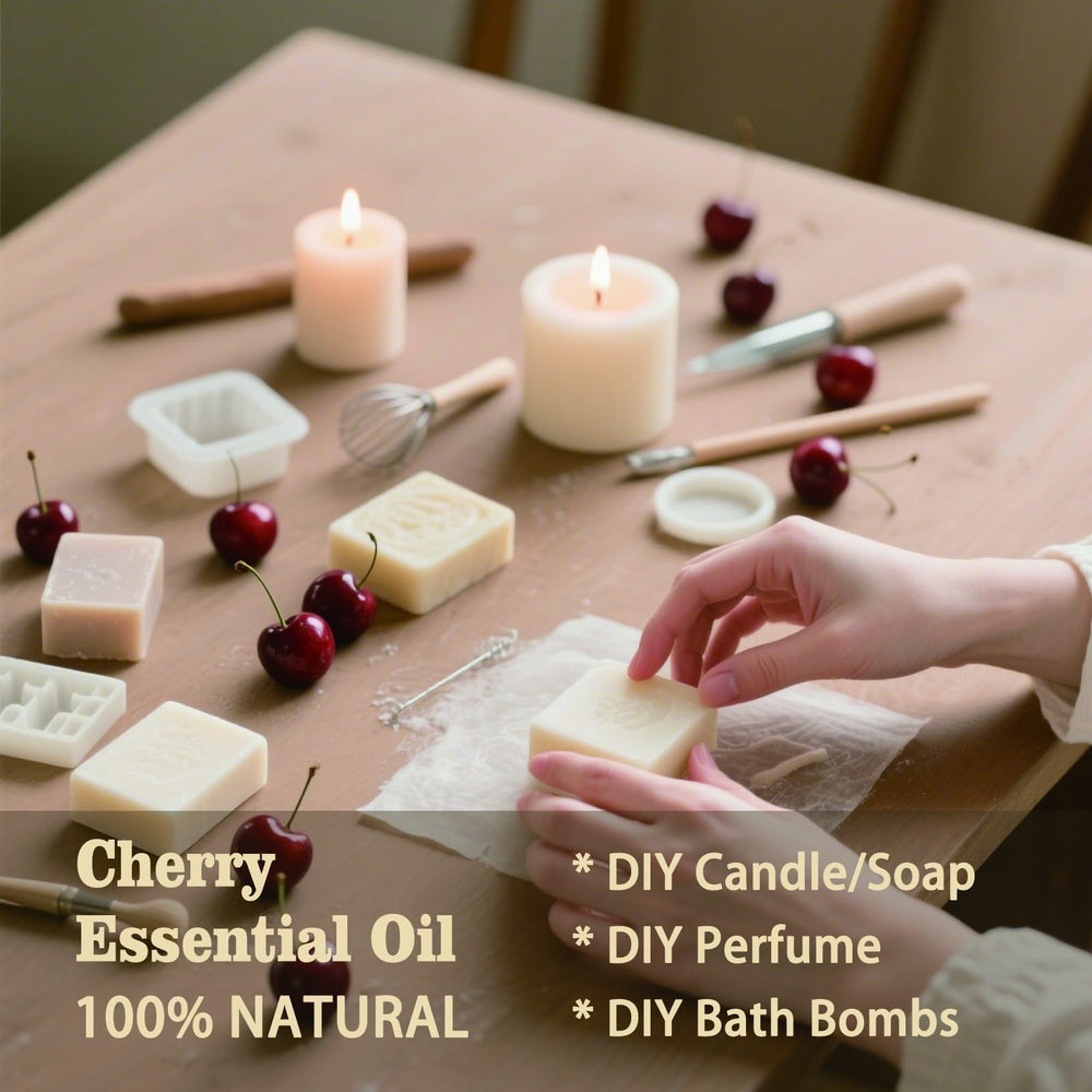 MLYNKL Cherry Fragrance Oil for bath and massage rituals with soothing notes.