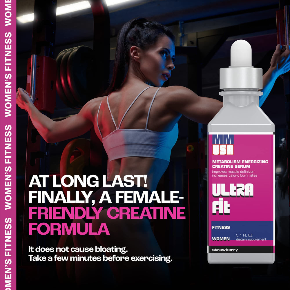 MMUSA Creatine for Women rapid-energy shot boosts workouts and focus.