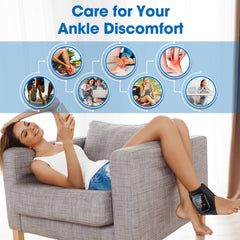 MOAJAZA ankle heating pad strap adjustment closeup improves fit and targeted relief