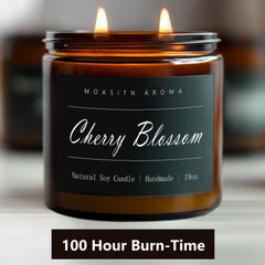 MOASITN Cherry Blossom candle scent diffusion filling a room with aroma
