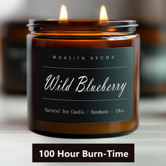 MOASITN long-burning 100-hour candle casting warm glow throughout the evening