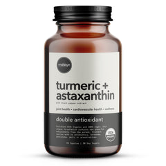 Mobisyn Organic astaxanthin-turmeric bottle for daily antioxidant support.