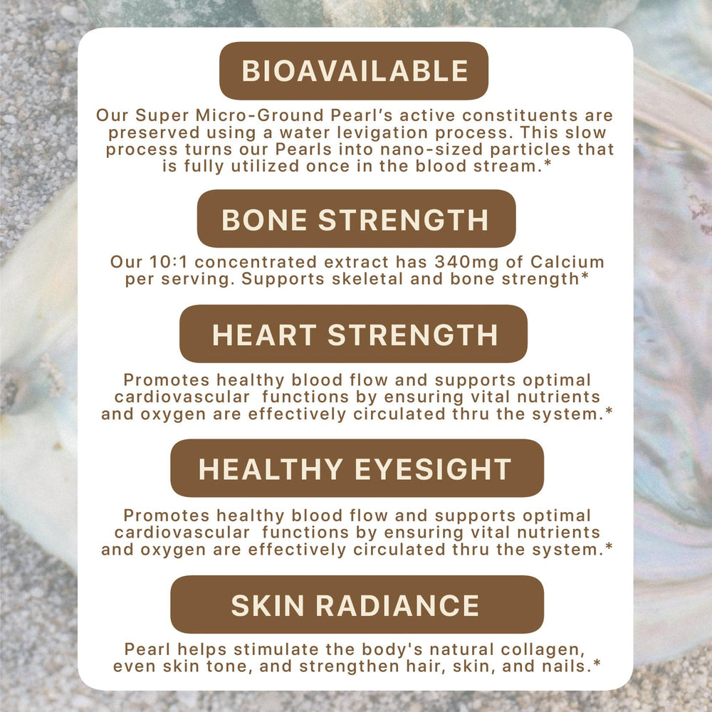 Pearl Powder stirred into tea for calming wellness moments