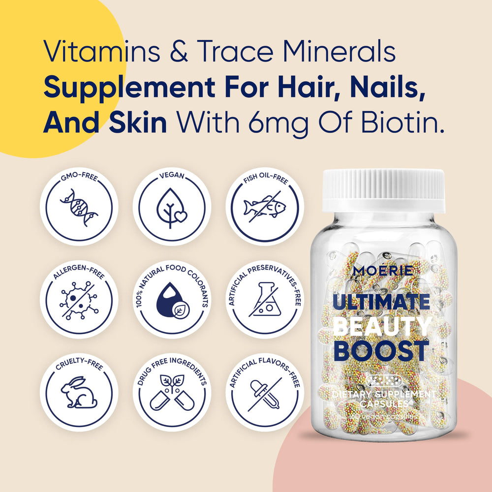 Illustration of Moerie's beadlet technology for better nutrient delivery to the scalp.