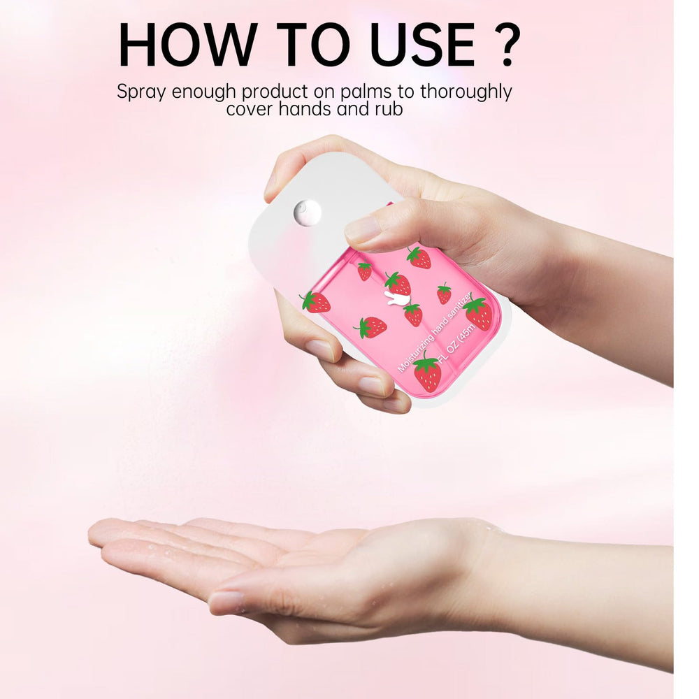 Moisturizing Hand Sanitizer Spray in a bag ready for travel.