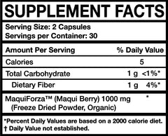 MOJObody Maqui Berry Capsules product card highlighting antioxidant rich maqui berry