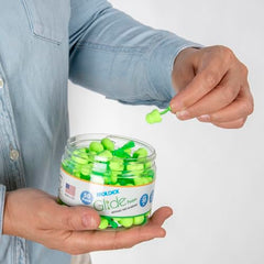 Moldex Glide curved stem design supports easy insertion and comfort