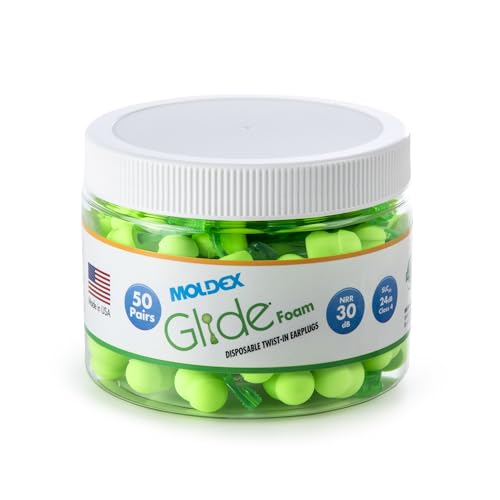 Glide earplug with curved stem rotates for a customized fit
