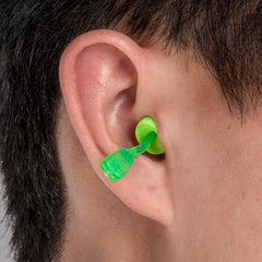 No roll down design keeps earplugs secure even with gloves
