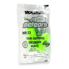 Moldex Meteors soft foam earplugs provide gentle ear canal comfort.