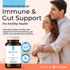 Capsules of Molecular Fertility Immunoglobulin ready for daily use