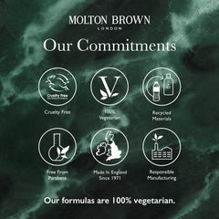 Molton Brown vegan, cruelty-free candle crafted in England.