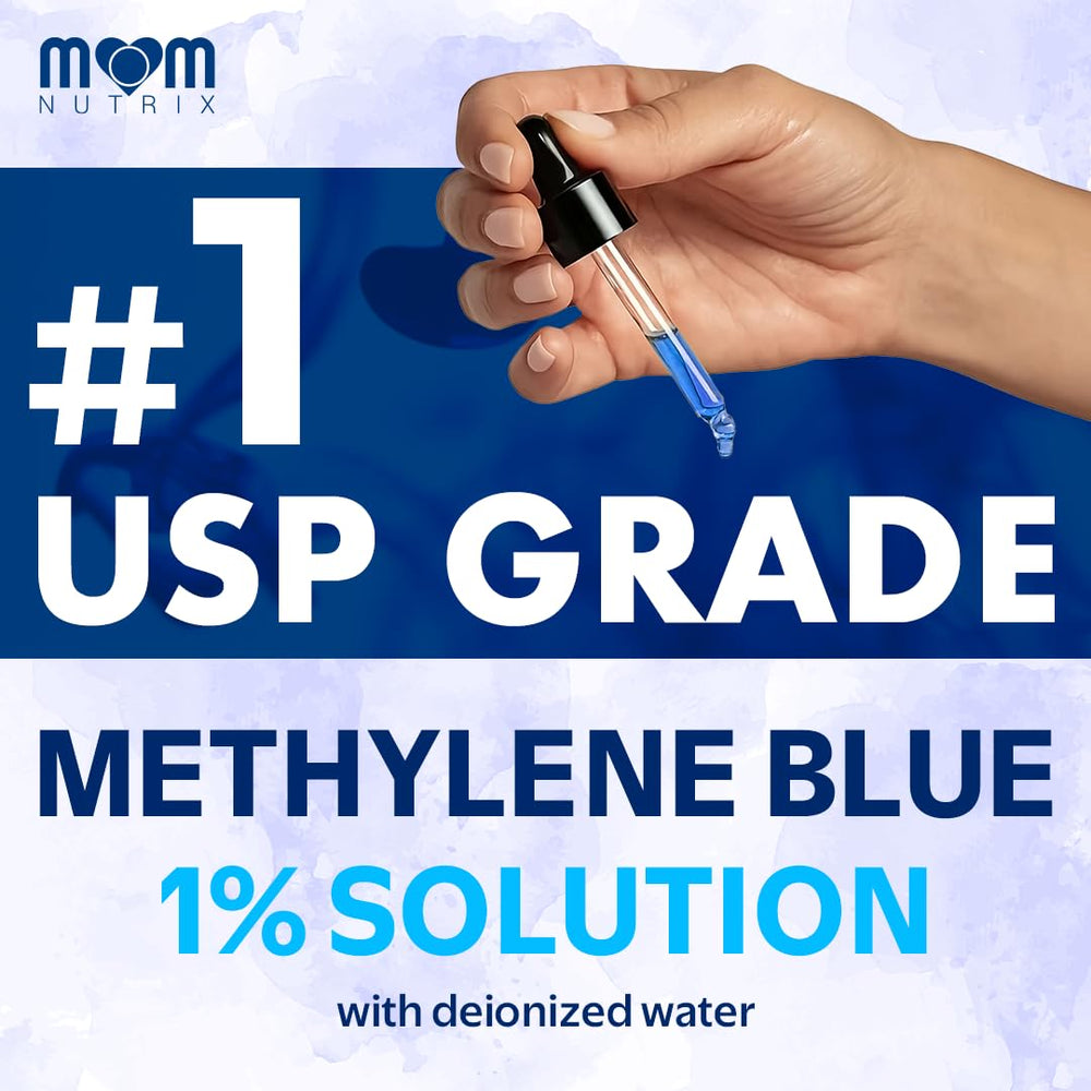 MOM NUTRIX glass jar and dropper shows precise dosing for daily use.