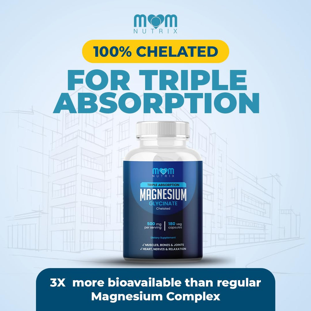 Capsules of MOM NUTRIX promoting relaxed nerves and muscles use case.