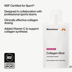 Momentous Collagen Shot dissolving in water to show mixability