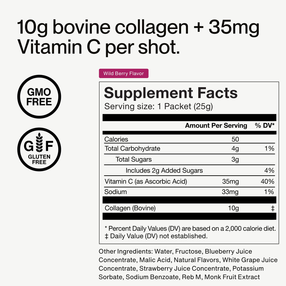 Momentous Collagen Shot NSF certification badge on packaging